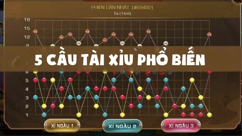5 cầu tài xỉu phổ biến – Cầu nào có tỷ lệ ăn cao nhất?