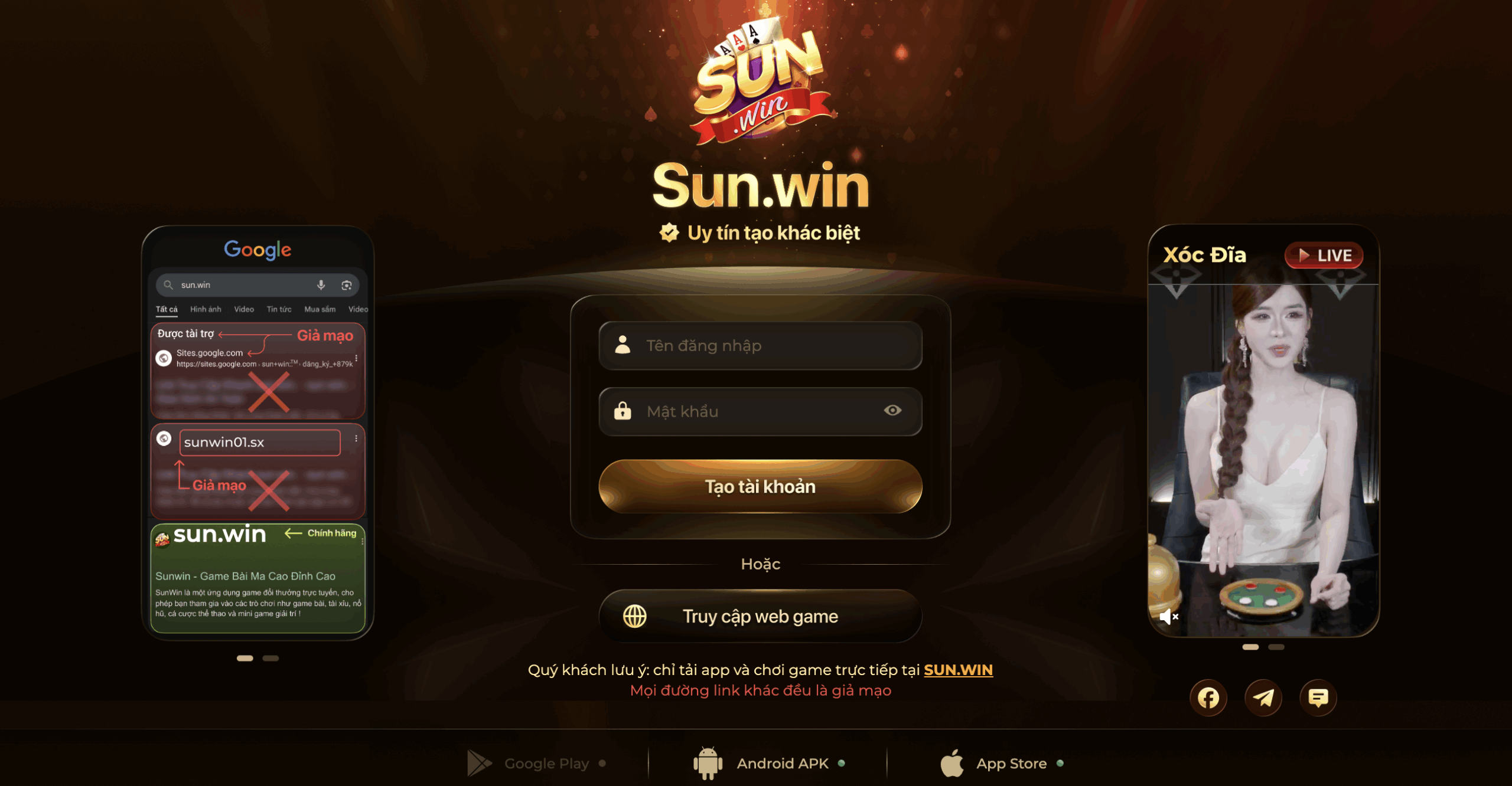 Bảo mật, tài khoản và cảnh báo giả mạo